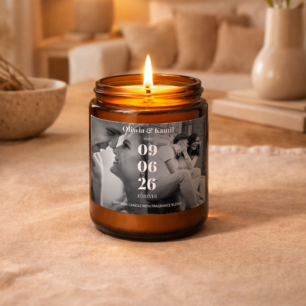 świeczki personalizowane - data ślubu